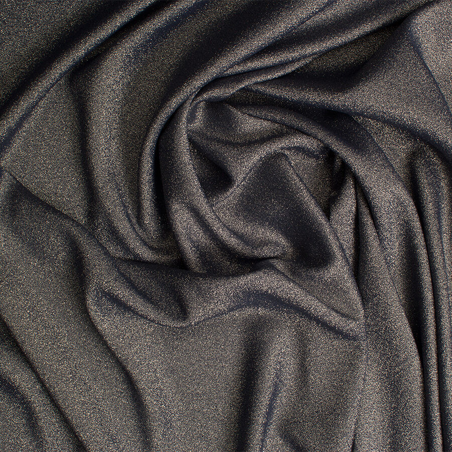 Dark Blue & Gold Metallic Shot Lamé