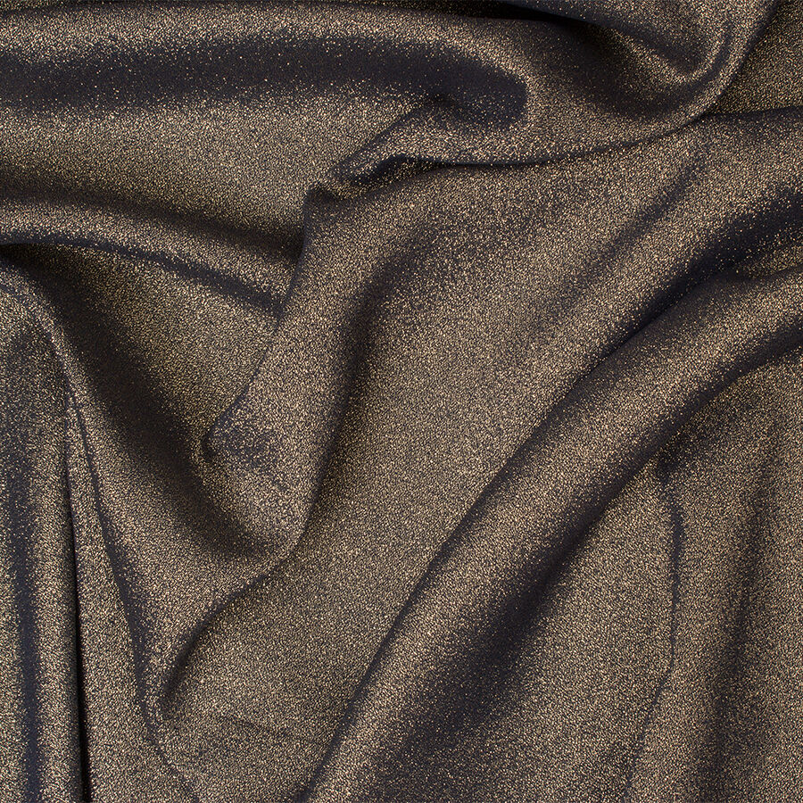 Dark Blue & Rich Gold Metallic Shot Lamé