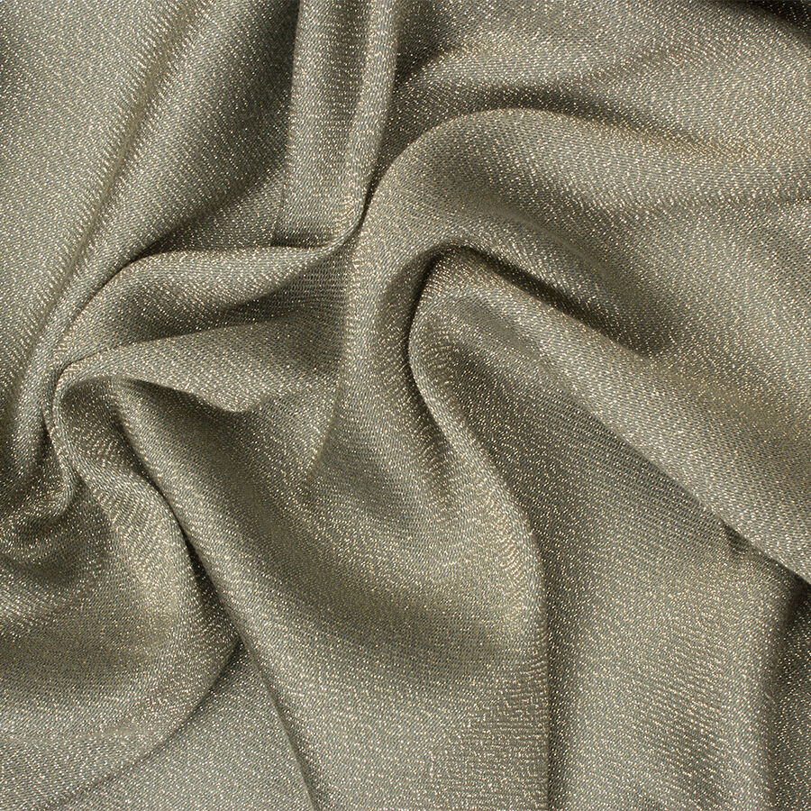Muted Green Laminated Silk