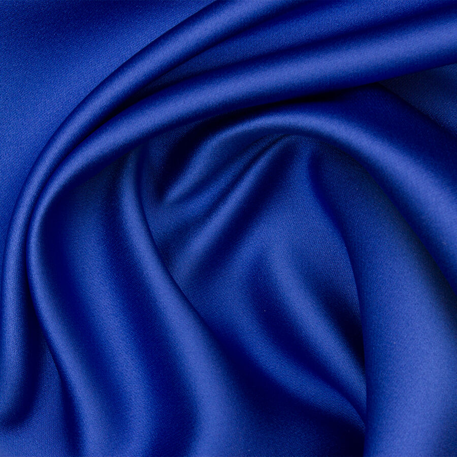 Royal Blue Double Faced Duchess Satin & Mikado