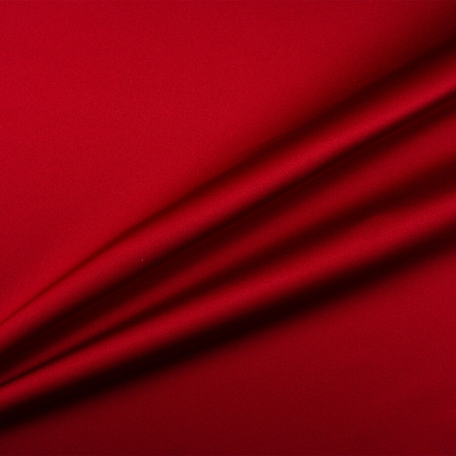 Red Double Faced Duchess Satin & Mikado