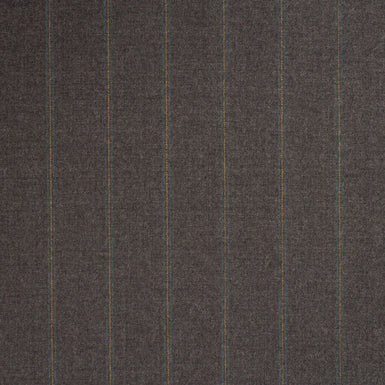 Grey Striped Stretch Wool Suiting (A 2.15m Piece)