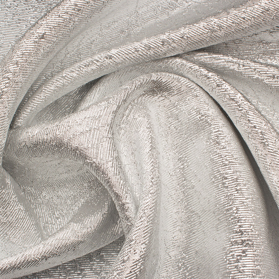 Silver Metallic Lamé Brocade