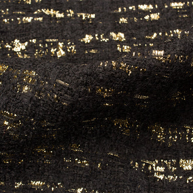 Black & Gold Tulle Embellished Bouclé
