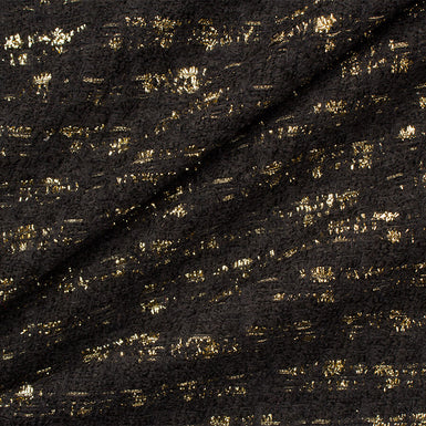 Black & Gold Tulle Embellished Bouclé