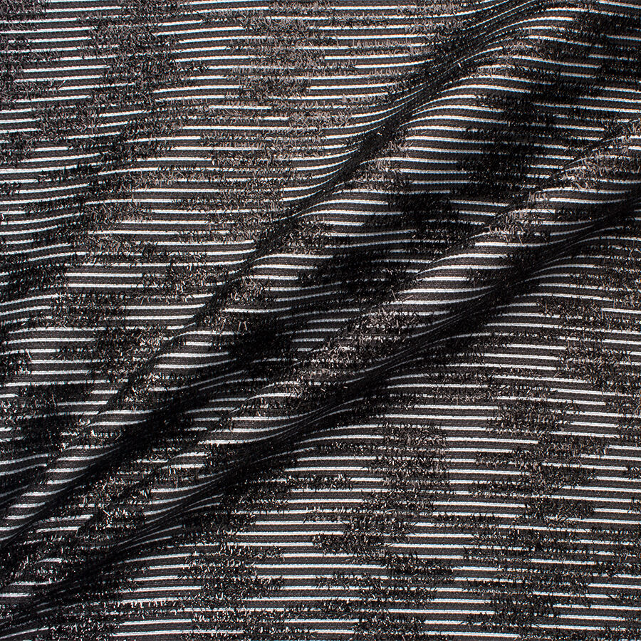 Fail Le Material Black/Silver Metallic Faille | Luxury Material