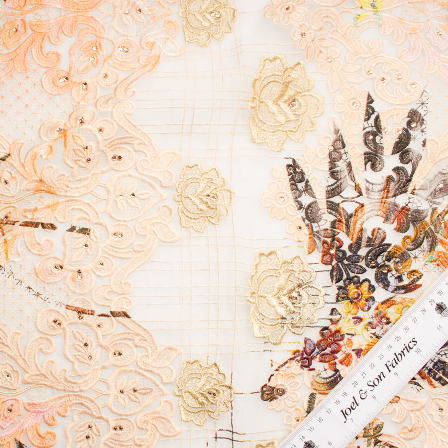 Soft Peach Guipure Lace