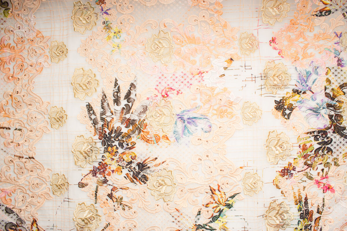 Soft Peach Guipure Lace