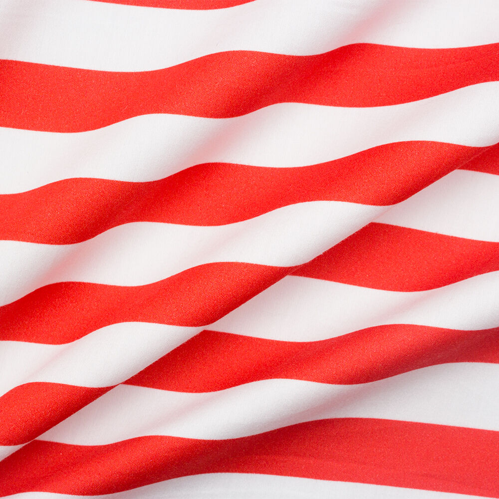 Light Red & White Striped Luxury Cotton