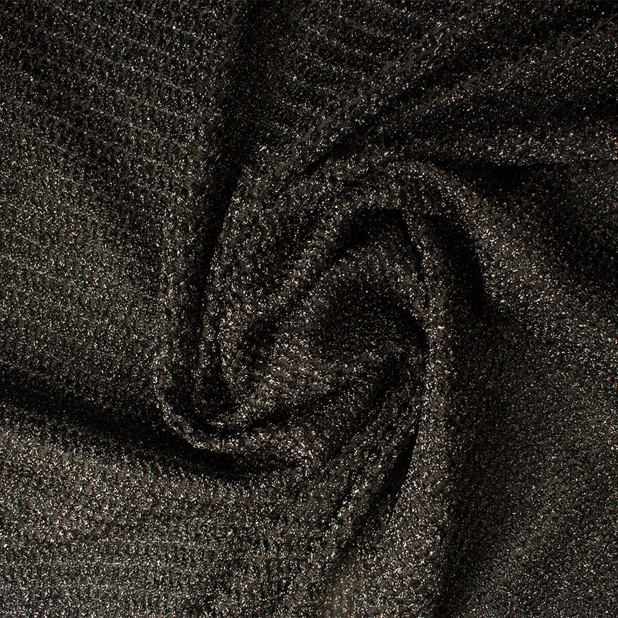 Black Metallic Linen Blend Knit