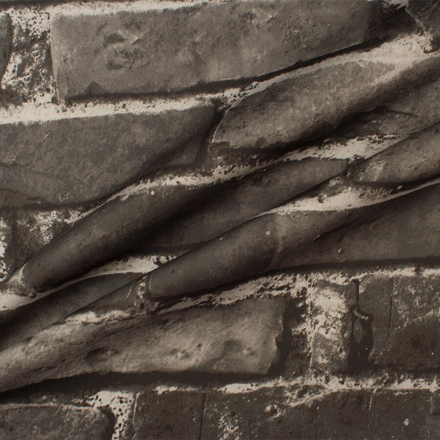 Grey 'Bricks' Printed Luxury Cotton