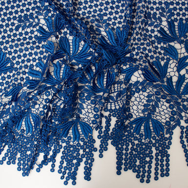 Royal Blue Metallic Guipure Lace