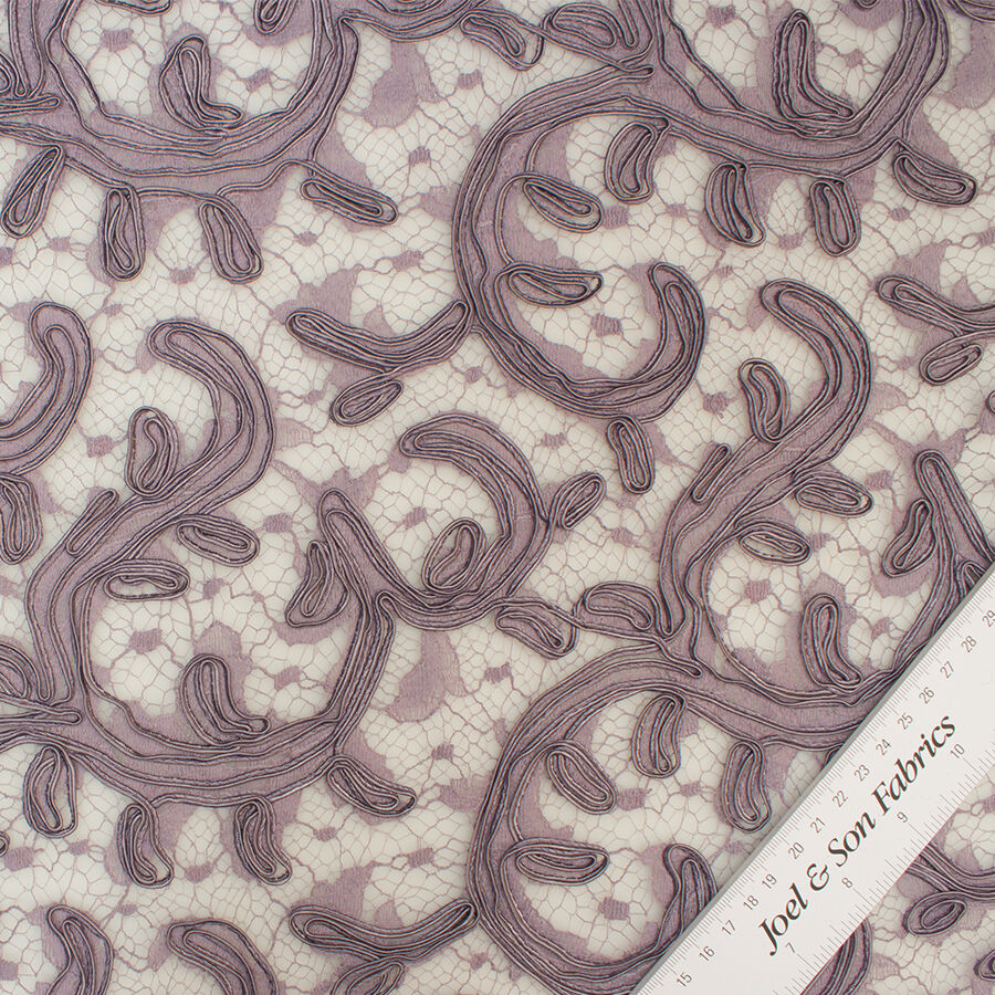 Muted Purple Heavy Corded Lace