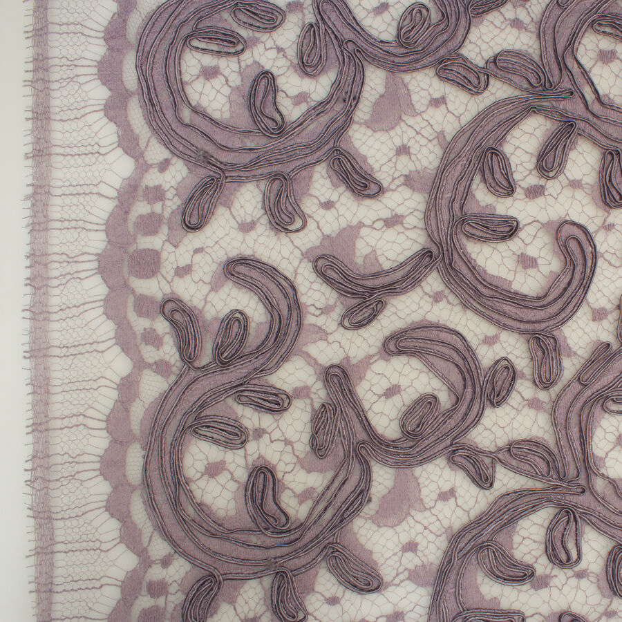 Muted Purple Heavy Corded Lace