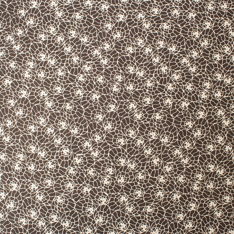 Black & White Floral Printed Linen