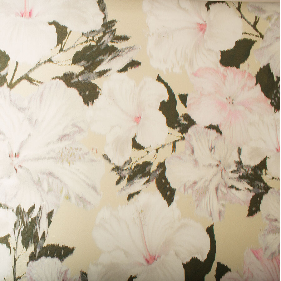 Pastel Pink & Ivory Printed Silk Mikado