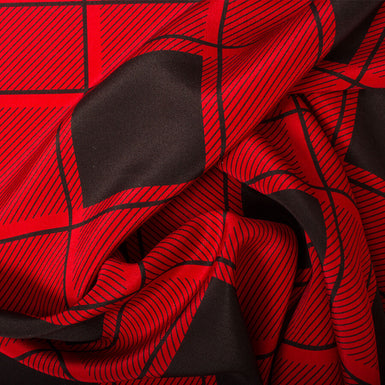 Red/Black Checkered Silk