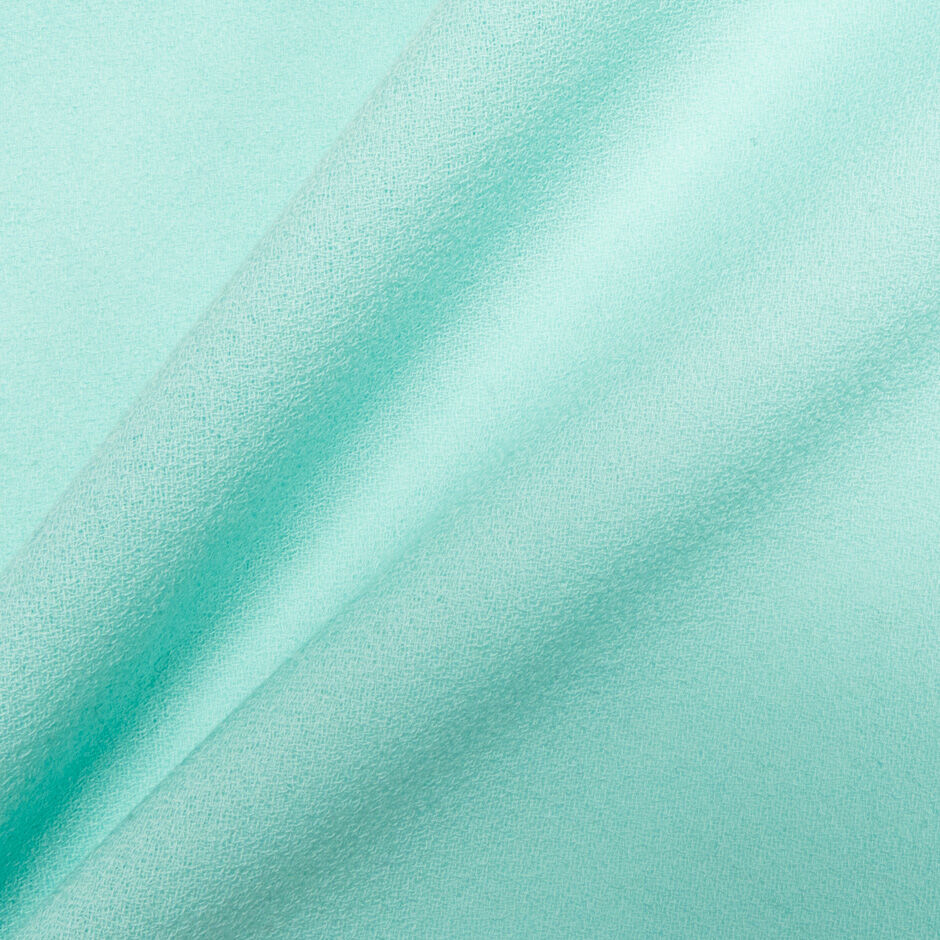 Soft Mint Green Single Crêpe | Pure Wool Fabric