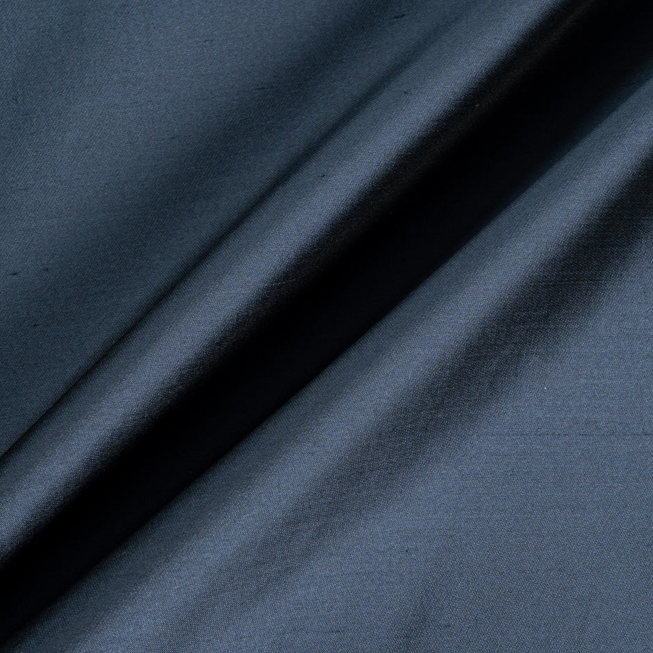 Midnight Blue Pure Silk Shantung