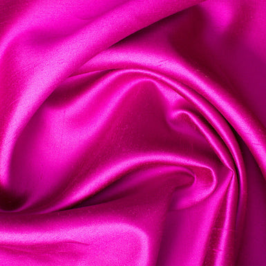 Bright Fuchsia Pink Pure Silk Shantung