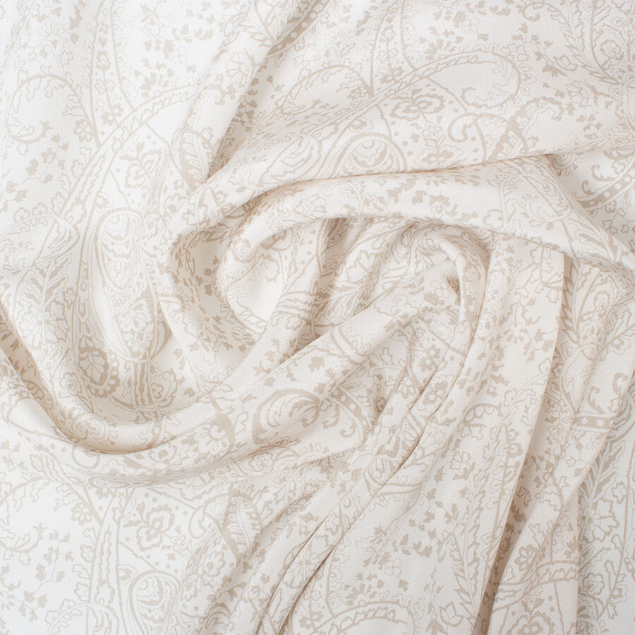 Ivory & Stone Printed Silk