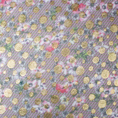 Floral Printed Metallic Silk Georgette (A 2.10m Piece)