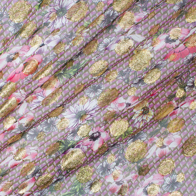 Floral Printed Metallic Silk Georgette (A 2.10m Piece)
