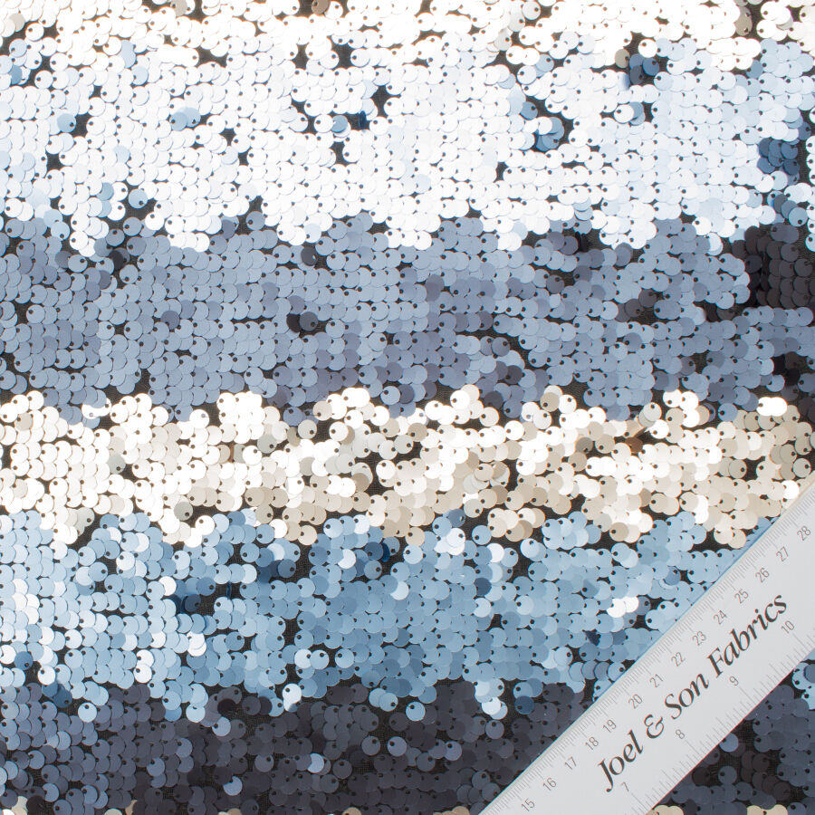 Multi-Coloured Striped Sequinned Jersey