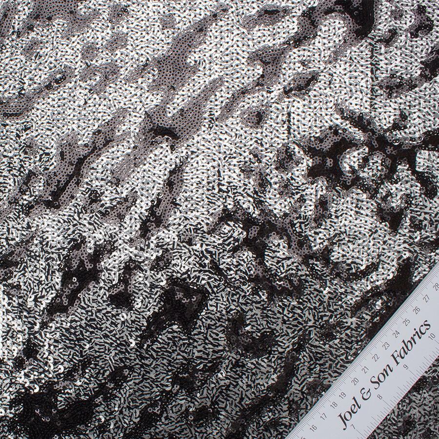 Grey & Black 'Animal' Sequinned Jersey