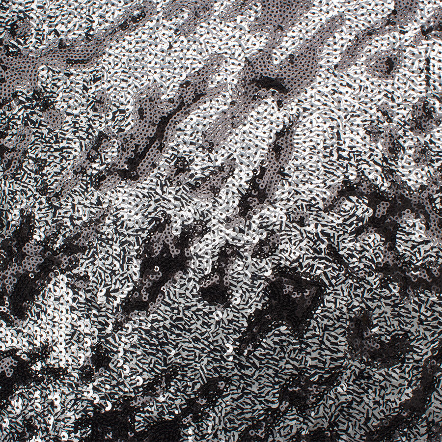 Grey & Black 'Animal' Sequinned Jersey