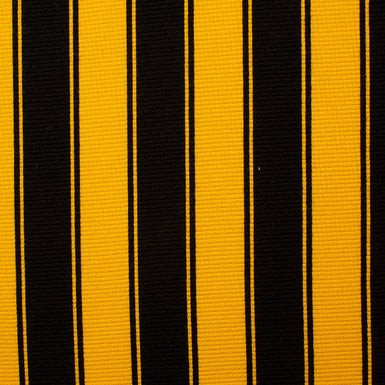 Black & Yellow Striped Pure Wool (A 1.40m Piece)