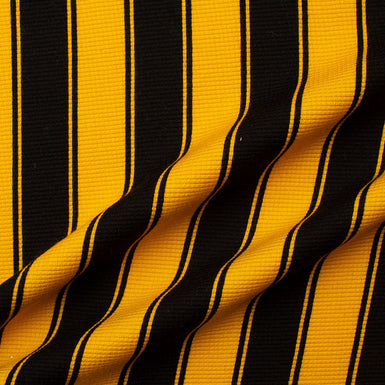 Black & Yellow Striped Pure Wool (A 1.40m Piece)