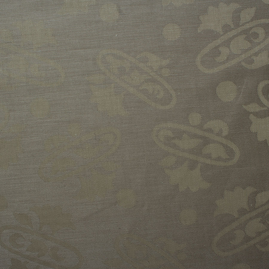 Khaki Floral Jacquard Cotton (A 2.80m Piece)