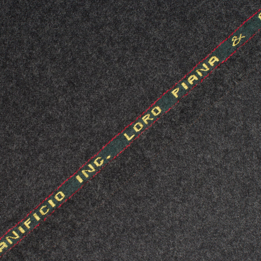 Dark Grey Wool & Cashmere Flannel