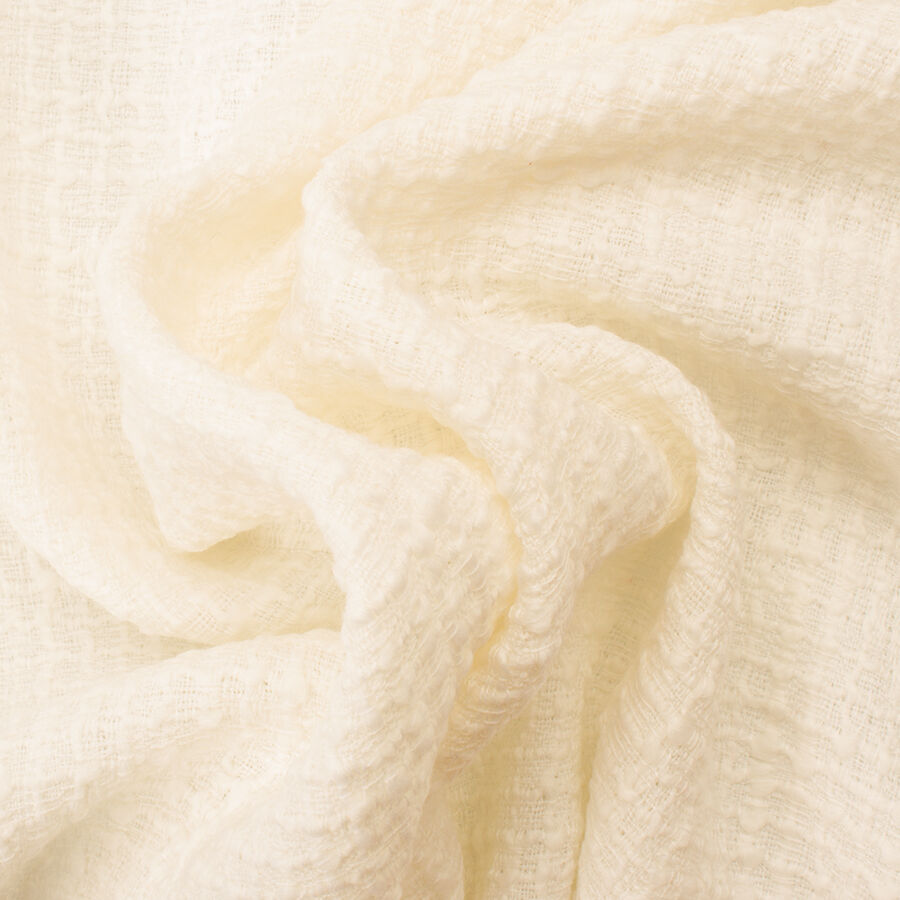 Ivory Wool Blend Bouclé