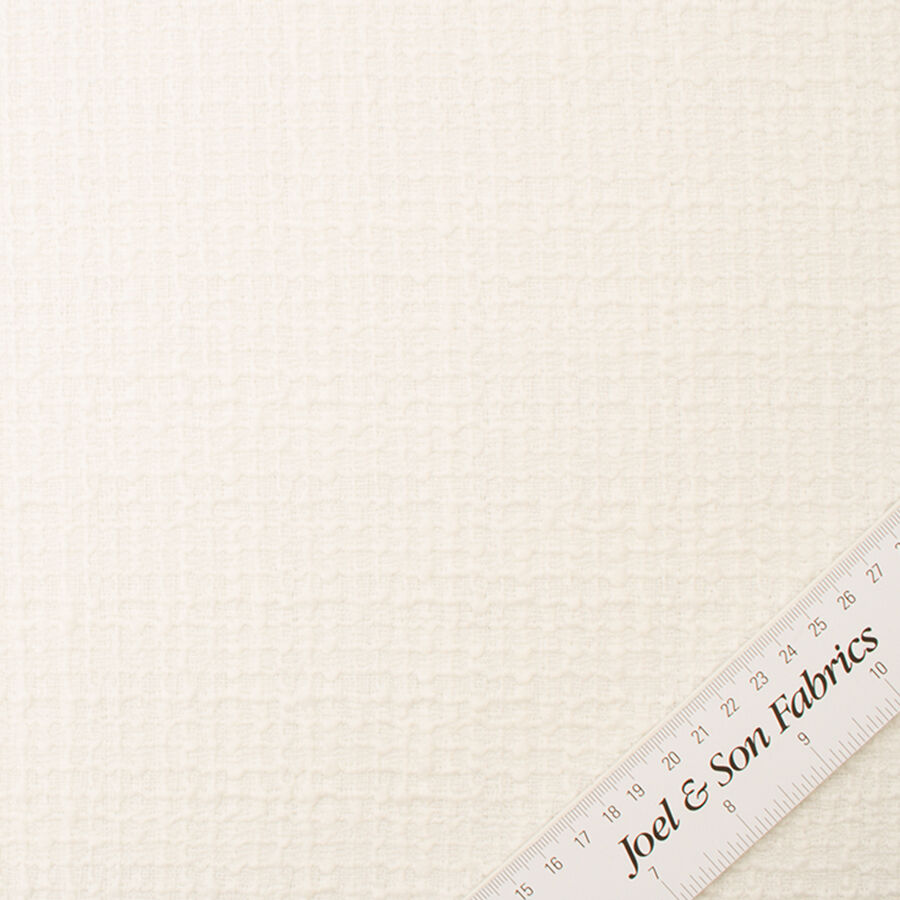 Ivory Wool Bouclé | Wool Blend Fabric
