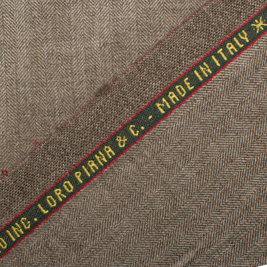 Brown Herringbone Cashmere & Silk Suiting (A 3.10m Piece)