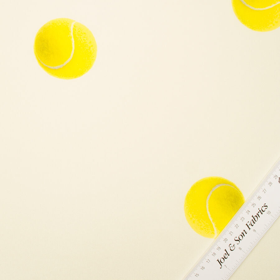 Printed 'Tennis Balls' Pure Silk Crêpe