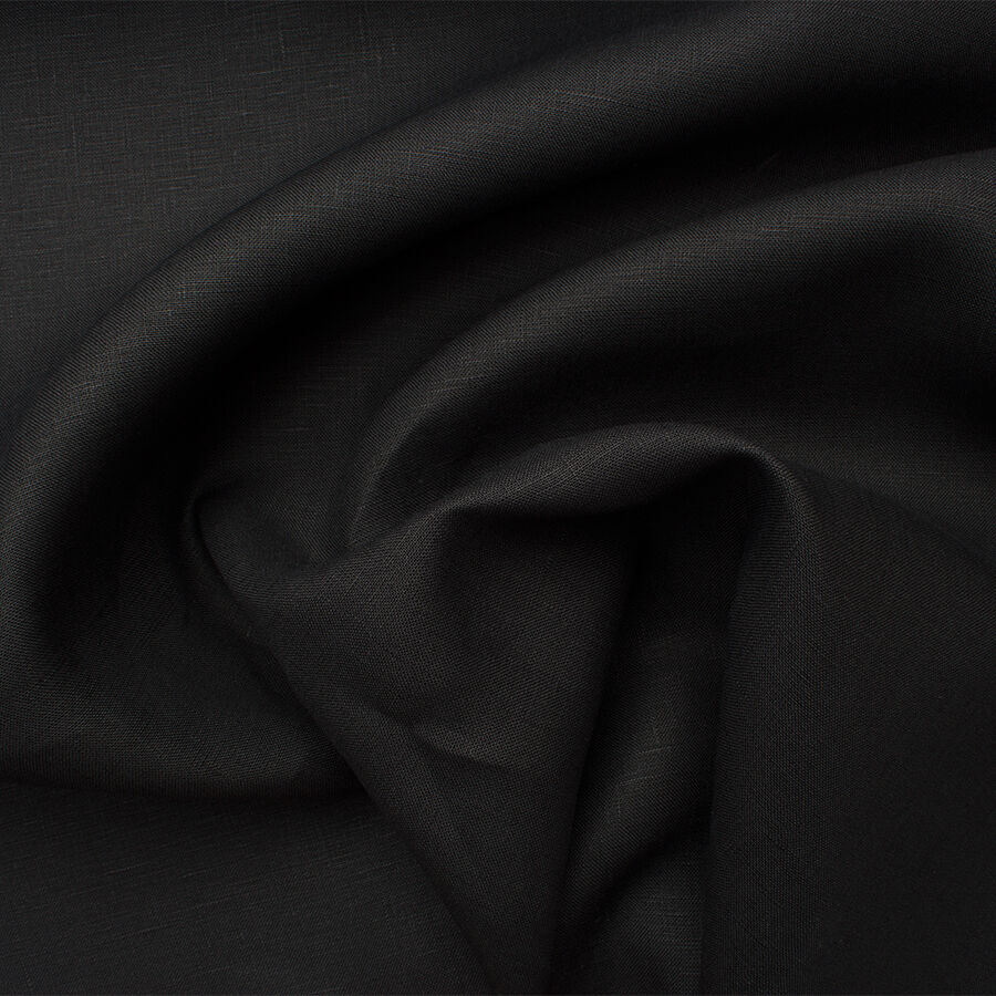 Black Heavy Weight Pure Linen