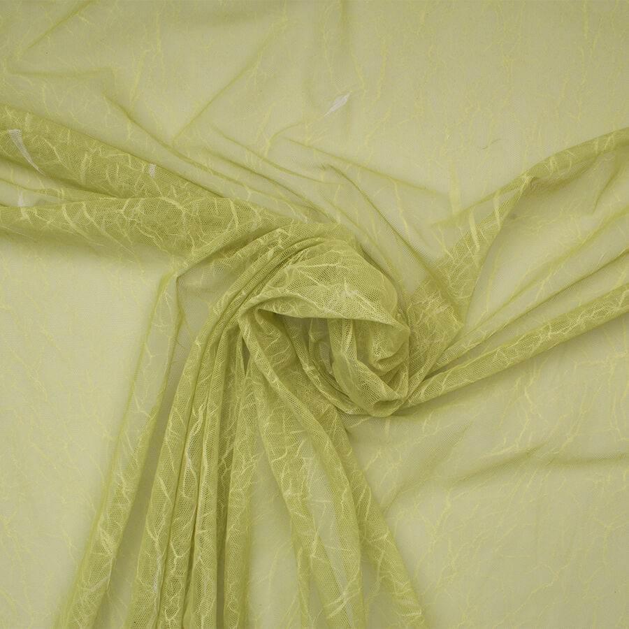 Lime Green Crushed Tulle