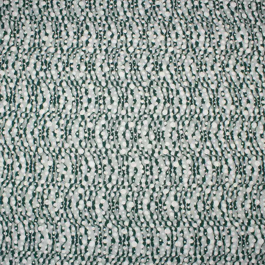 Dark Green Spot Bleached Tulle