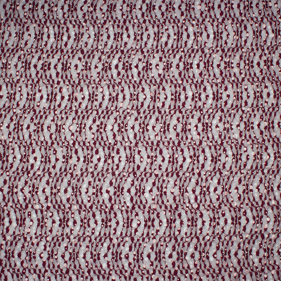 Bordeaux Spot Bleached Tulle