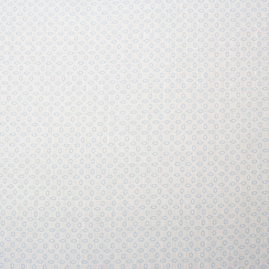 Geo Printed Superfine White Pure Linen