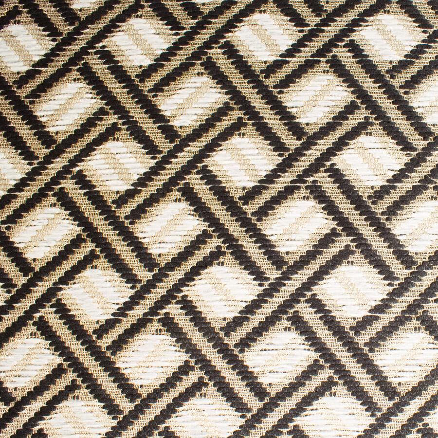 Black, Ivory & Gold Metallic Bouclé