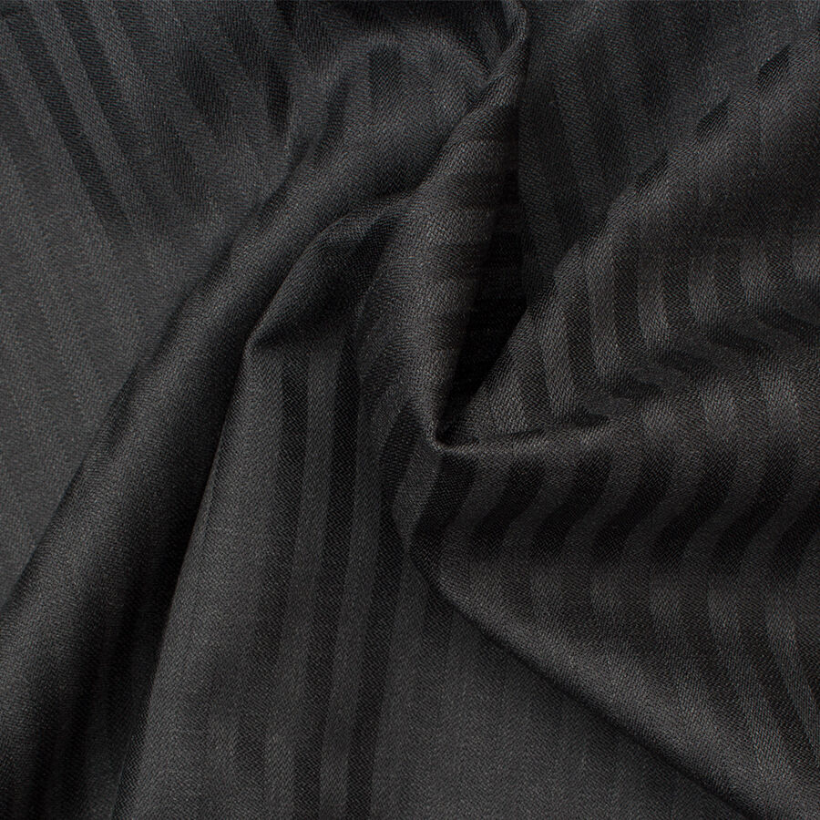 Dark Grey 16 Micron Double Twist Wool Suiting