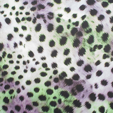 Purple & Green Animal Printed Cotton (A 2.45m Piece)
