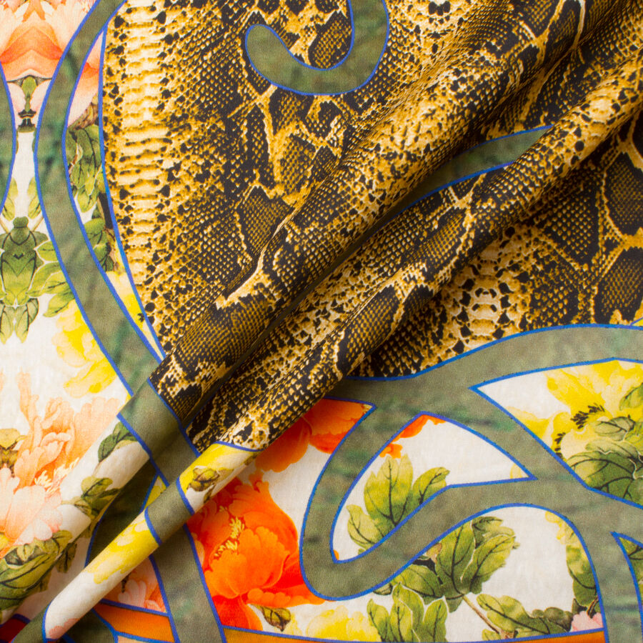 Multi-Coloured Printed Luxury Cotton