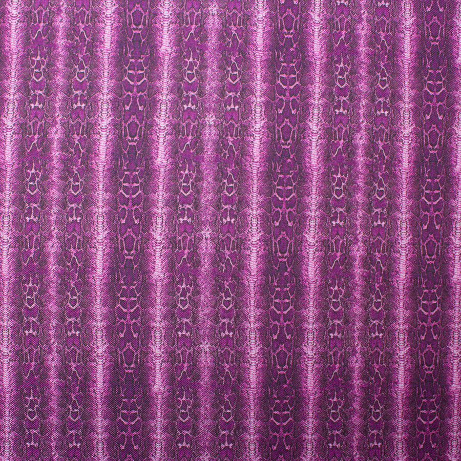 Purple Snake Printed Pure Silk Twill