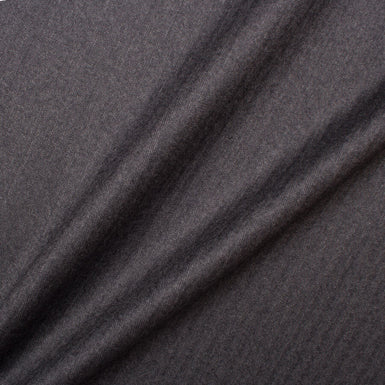 Dark Grey Superfine Herringbone Pure Wool Suiting
