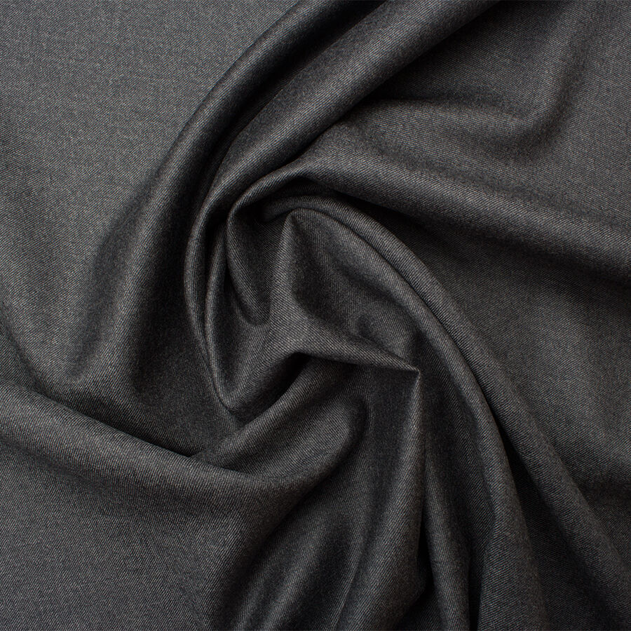 Deep Grey Superfine 'Emotion' Pure Wool Suiting (A 3m Piece)